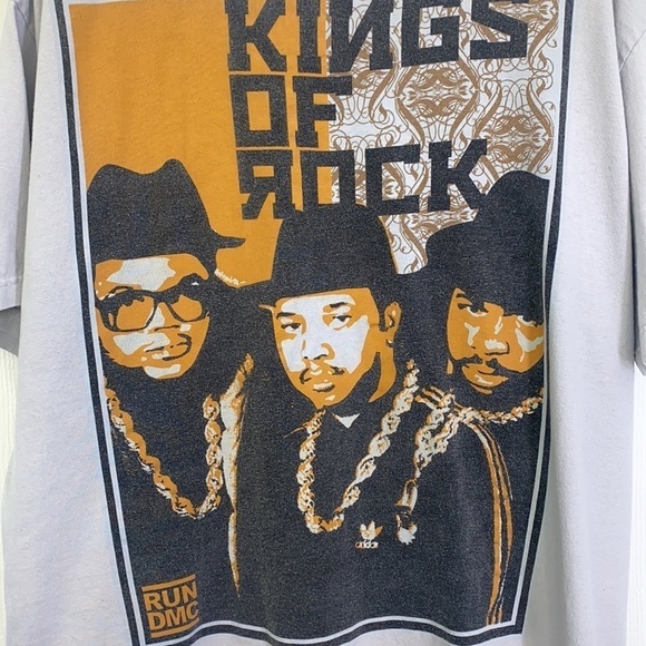 Run DMC - Vintage Run DMC Kings Of Rock Gray T - Shirt Size XL - Picture 7 of 8